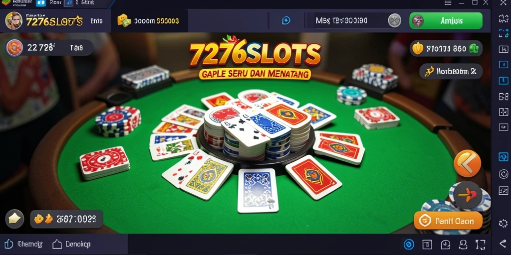 Gameplay seru dari 7276SLOTS dalam permainan Gaple.