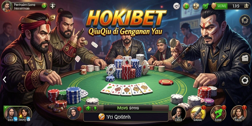 Tampilan gameplay QiuQiu yang seru di HOKIBET.