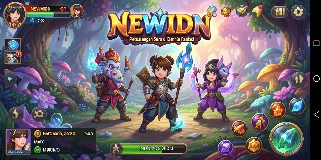 Tampilan gameplay RPG yang mendebarkan dari NEWIDN.