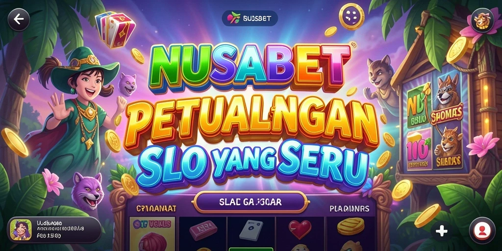 Tampilan gameplay seru dalam NUSABET yang penuh warna.