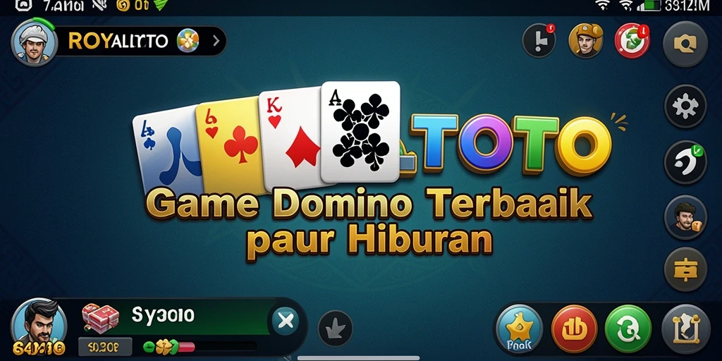 Tampilan gameplay seru dalam ROYALTOTO, permainan Domino menarik.