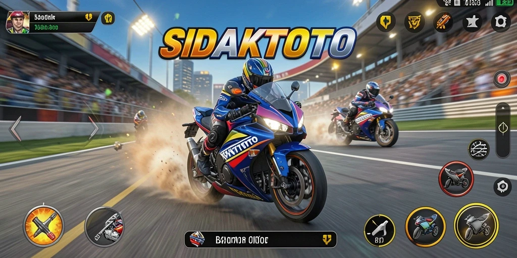 Tangkap aksi balap motor yang mendebarkan dalam SIDAKTOTO.