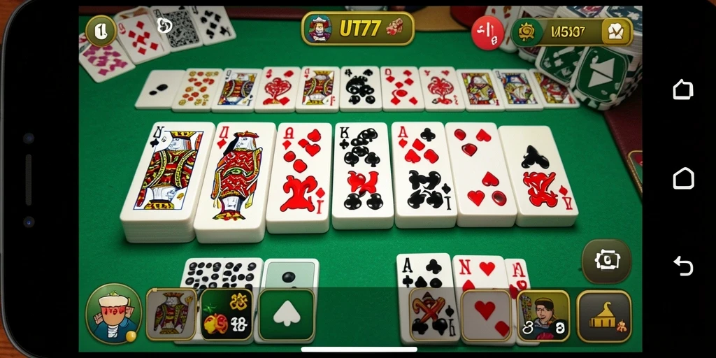 Tampilan permainan Domino UT77 yang seru dan mengasyikkan.